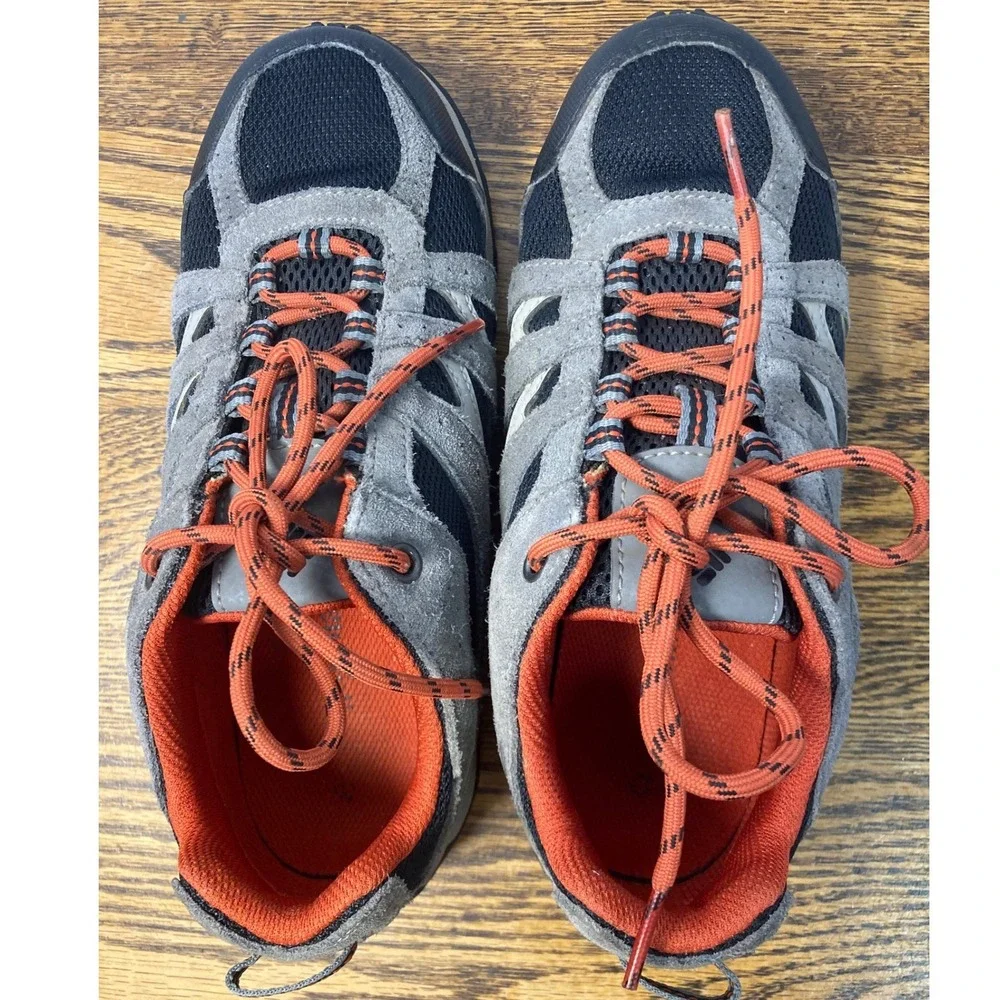 Columbia Redmond Waterproof Techlite Hiking Shoes Gray  Orange Youth 6 EU 38